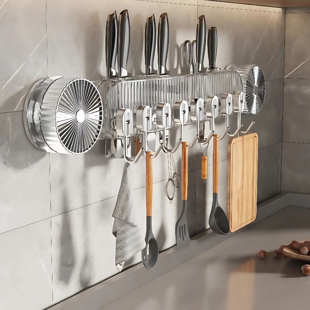 8-Hook Suction Mount for Kitchen & Home – Easy No-Drill Installation
