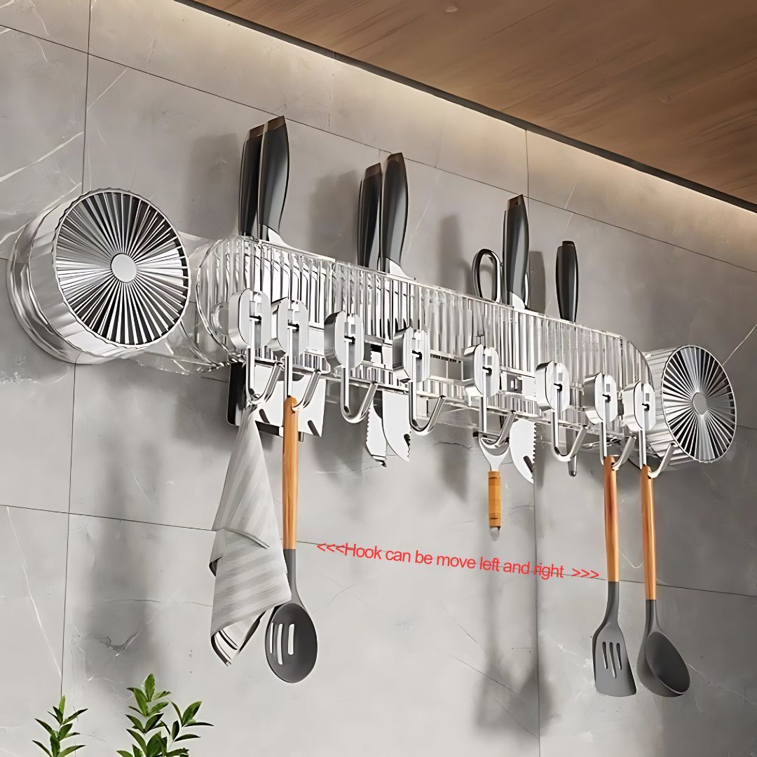 8-Hook Suction Mount for Kitchen & Home – Easy No-Drill Installation