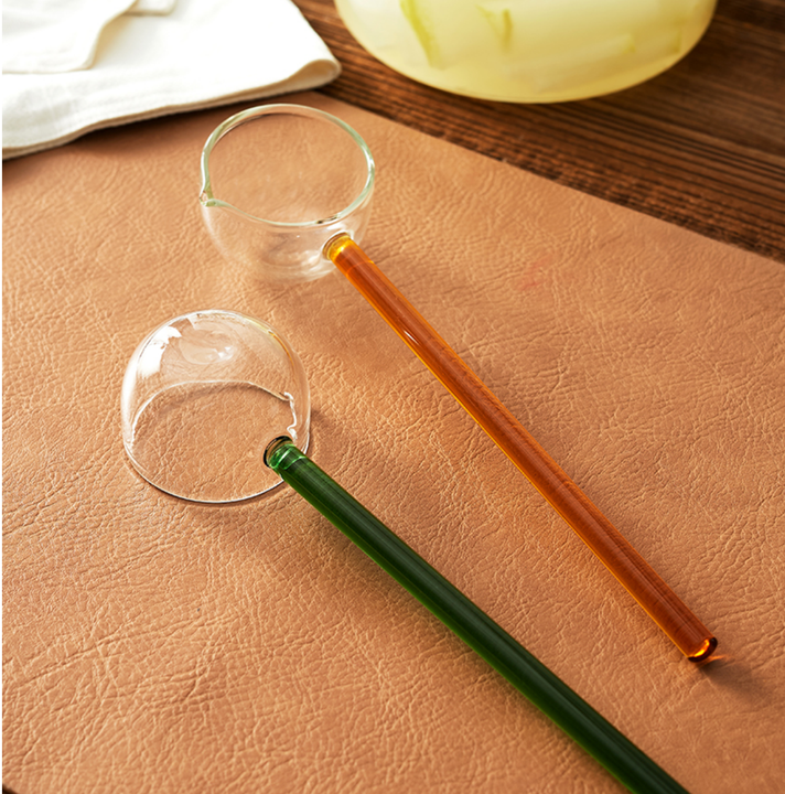 High Borosilicate Glass Spoon (Pack of 2)