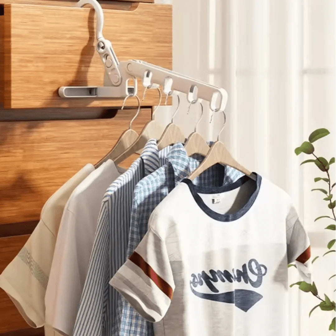 Portable Foldable 5-Hole Clothes Drying Hanger