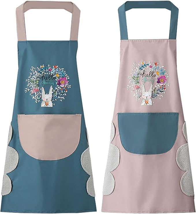 All-in-One Cooking Apron 🍴 | Waterproof + Oil-Proof 🌊 | Side Hand Wipe 🤲 l BUY 1 GET 1