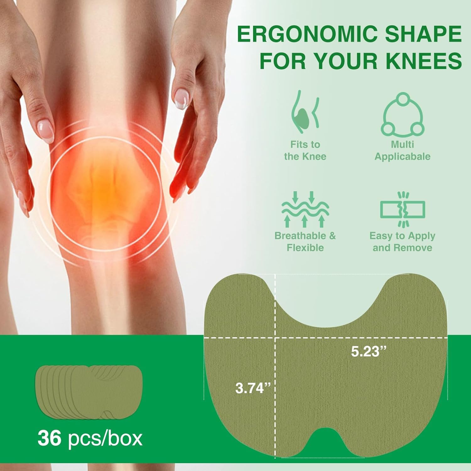Pain Relief Knee Patch 💪 | Natural, Herbal & Long-Lasting 🌿
