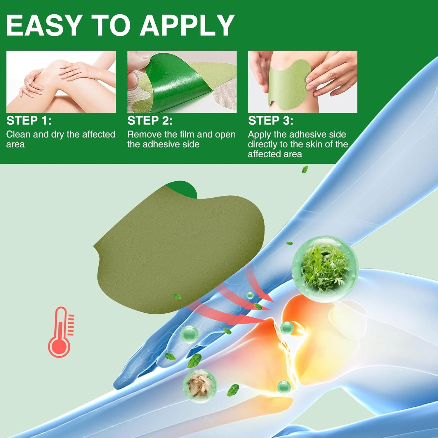 Pain Relief Knee Patch 💪 | Natural, Herbal & Long-Lasting 🌿