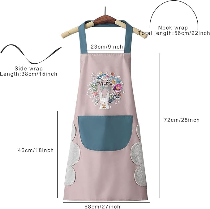 All-in-One Cooking Apron 🍴 | Waterproof + Oil-Proof 🌊 | Side Hand Wipe 🤲 l BUY 1 GET 1