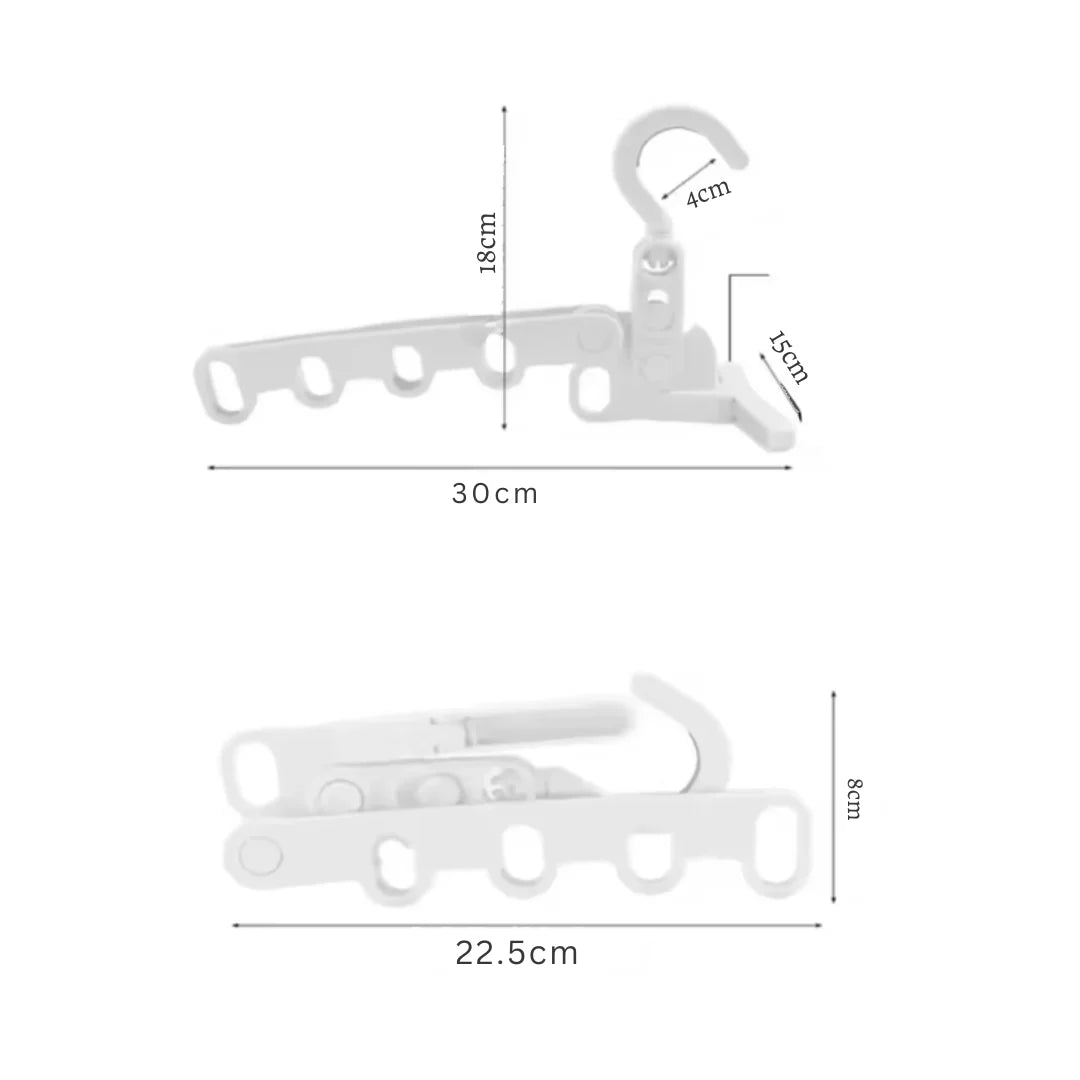 Portable Foldable 5-Hole Clothes Drying Hanger