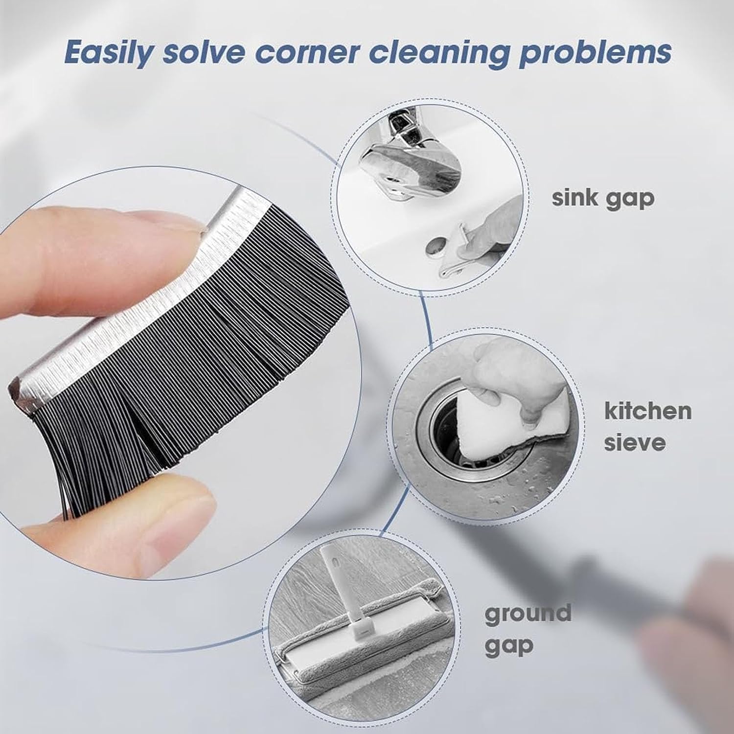 Multi-Purpose Gap Cleaning Brush – Scrubber for Bathroom, Kitchen & Tiles🌟