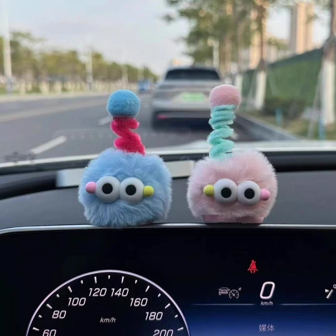 Cute Plush Ball Car Accessories