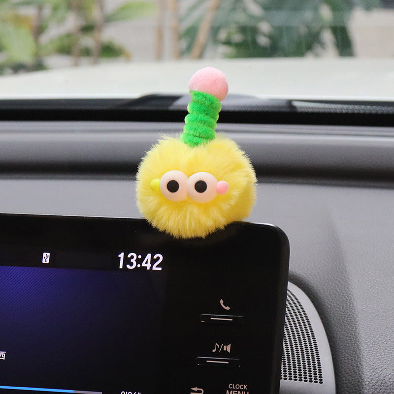 Cute Plush Ball Car Accessories