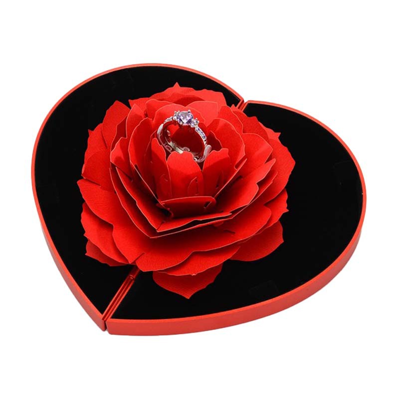 Rose Heart Ring Box