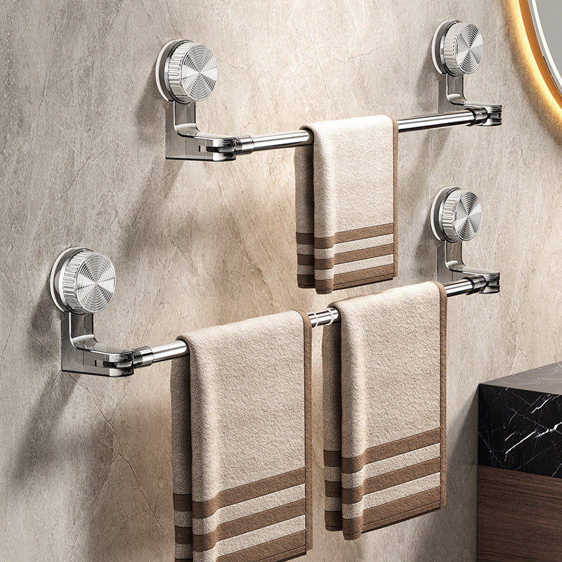 Primechoice Rotating Retractable Towel & Shoe Rack – Punch-Free Corner Bathroom Storage Rod with Vacuum Mount