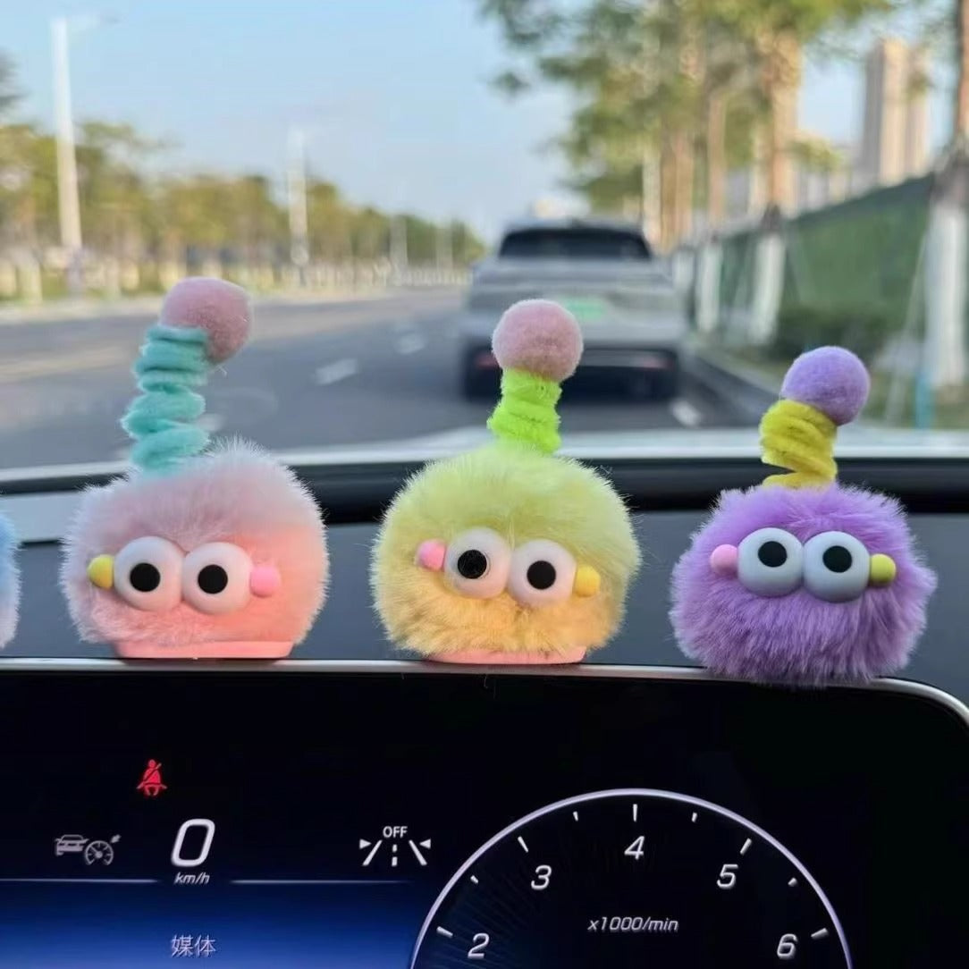 Cute Plush Ball Car Accessories