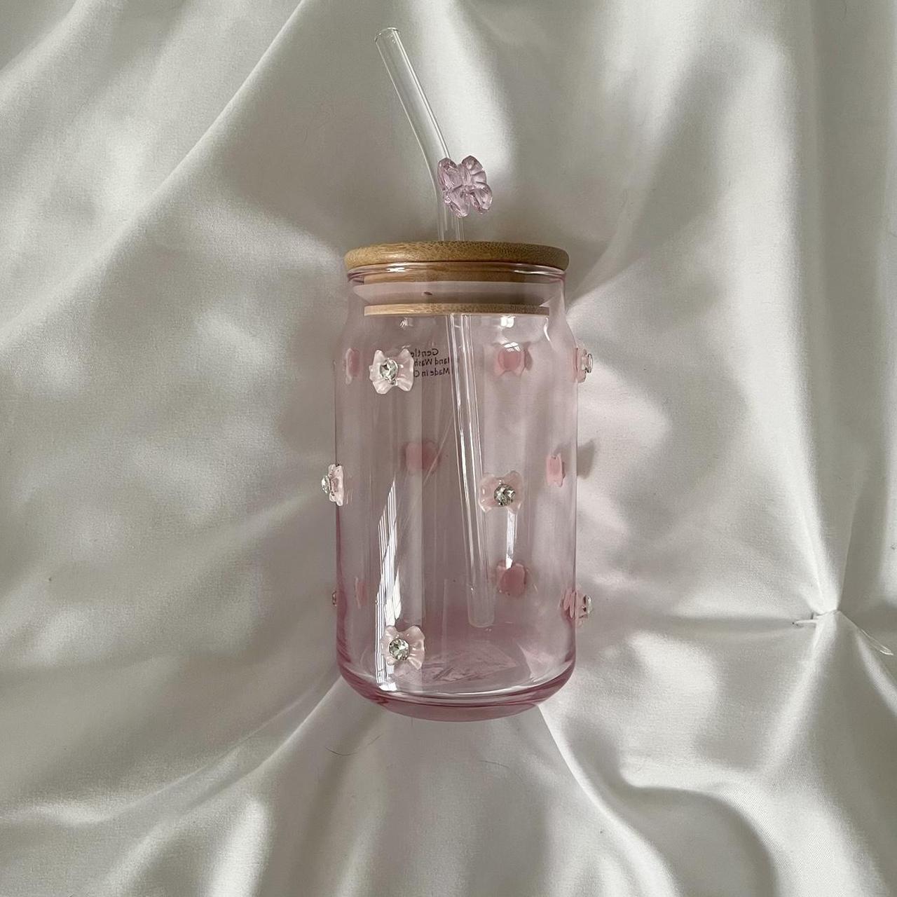 Crystal Bow Glass with Straw