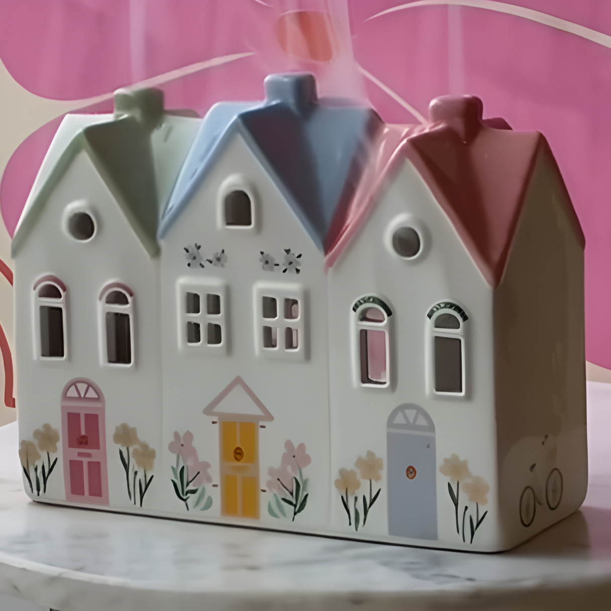 Pastel House Incense Burner