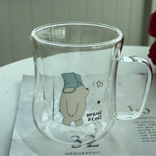 Cartoon Double Layer Glass