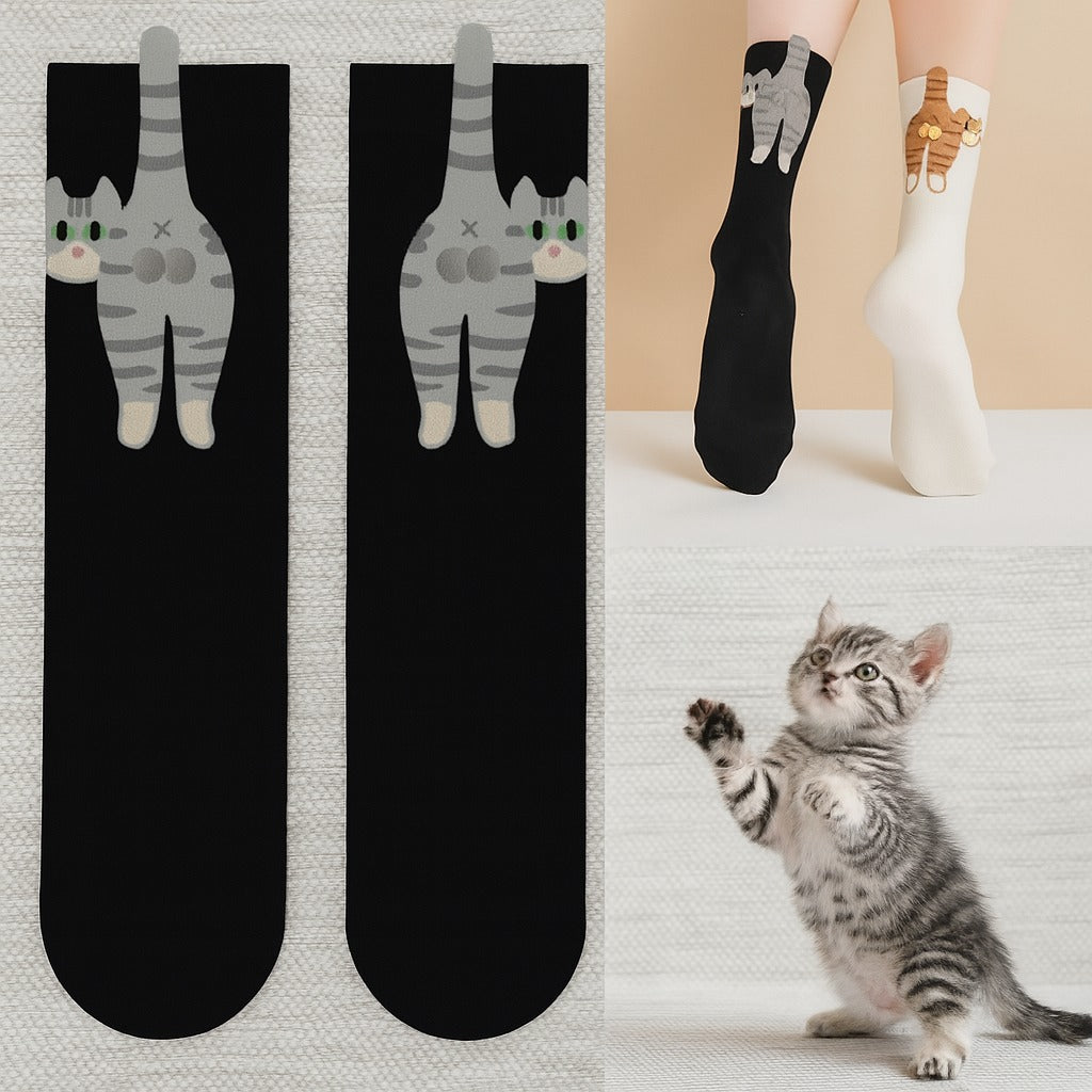 3D Cat Balls Sock