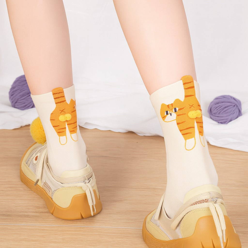 3D Cat Balls Sock