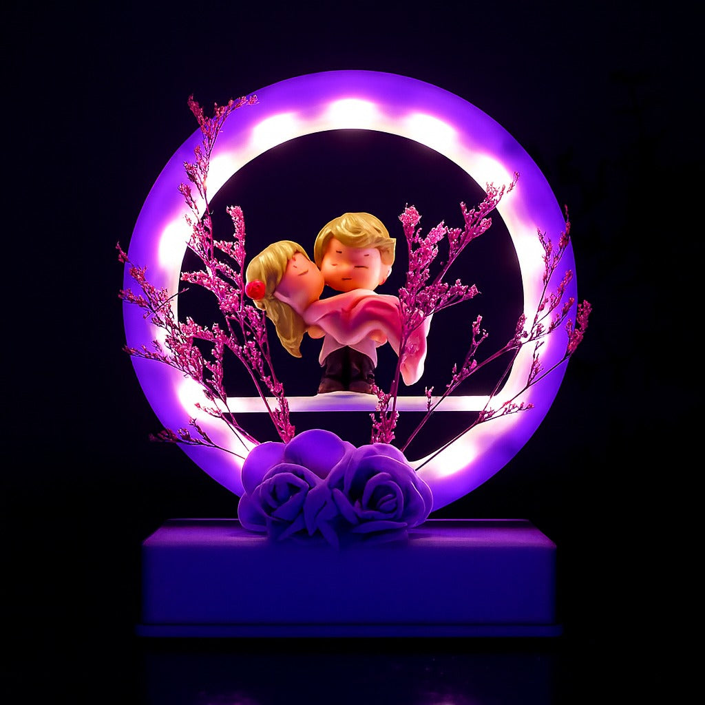 LED Couple Showpiece with Music