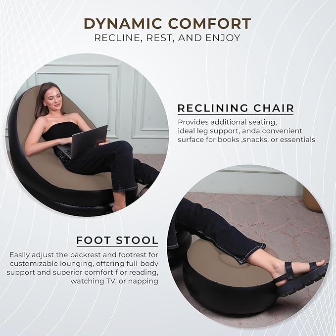 Inflatable Sofa & Ottoman 🌟 | Travel, Camping, Home Use (Use Code BIG250)