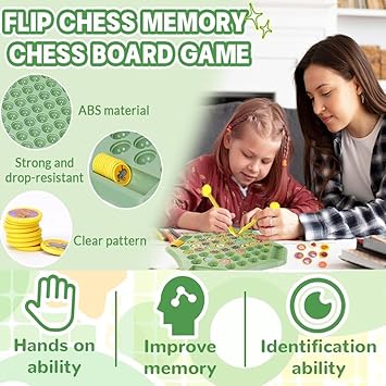 Flip-Match Chess Game 🎯 | Portable Memory & Matching Game for Kids & Family Fun ♟️|
