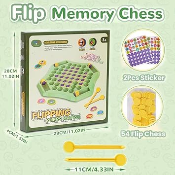 Flip-Match Chess Game 🎯 | Portable Memory & Matching Game for Kids & Family Fun ♟️|