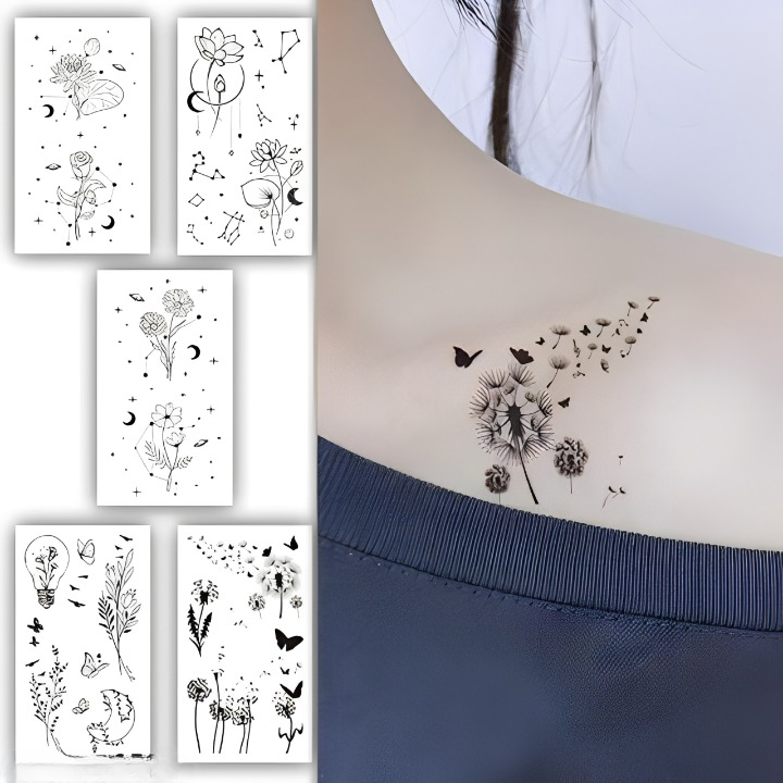 Temporary Tattoo Stickers( 5 Sets)