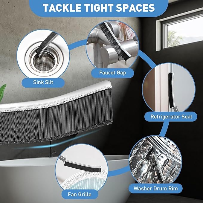 Multi-Purpose Gap Cleaning Brush – Scrubber for Bathroom, Kitchen & Tiles🌟