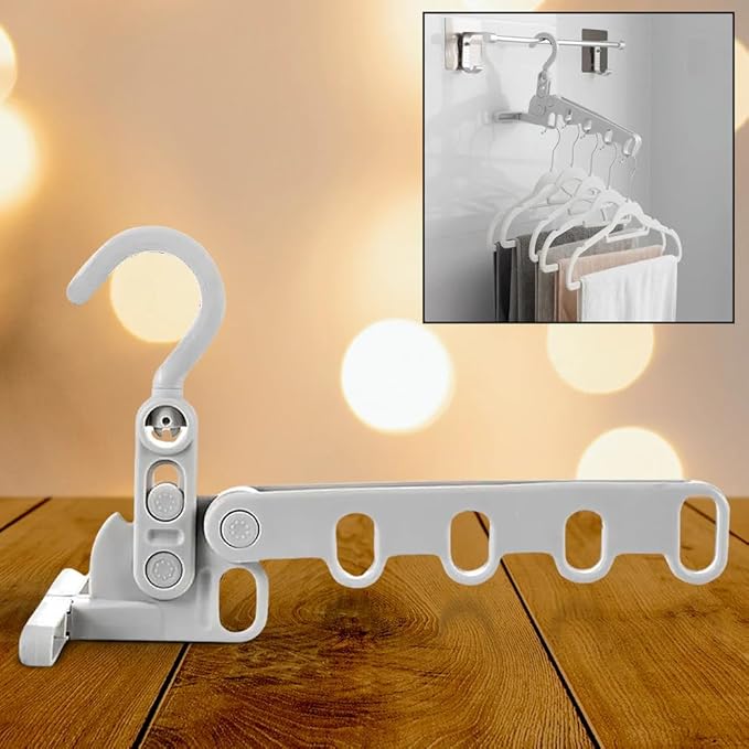 Portable Foldable 5-Hole Clothes Drying Hanger