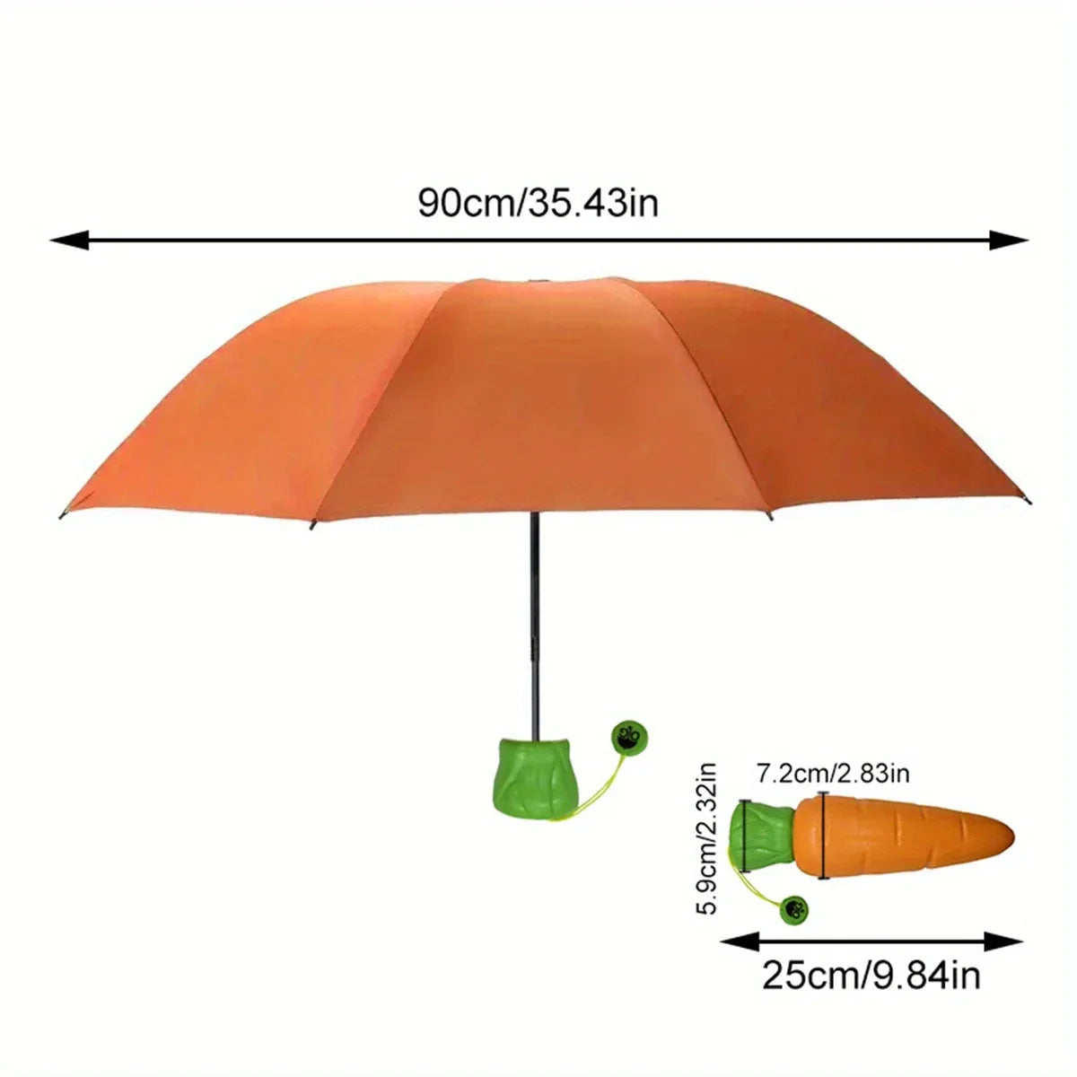 Carrot Shape Umbrella
