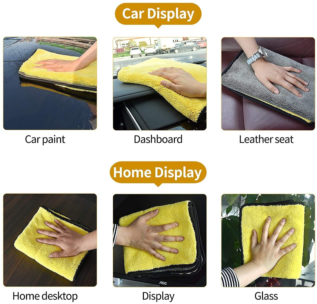 All-Purpose Ultra Absorbent Microfiber Towel – Home & Vehicle Use (650 GSM)