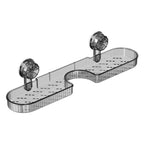 Suction Shelf for Sink Bathroom Storage Rack - Toothbrush Holder & Cosmetic Organizer