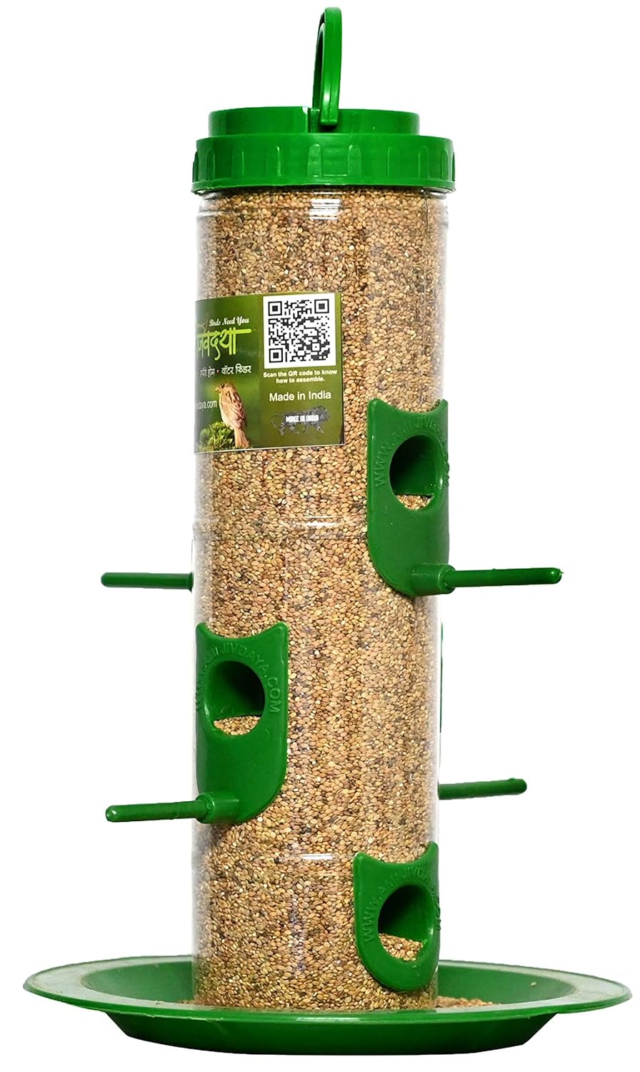 Premium Hanging Bird Feeder – Transparent Outdoor Seed Dispenser for Garden & Balcony