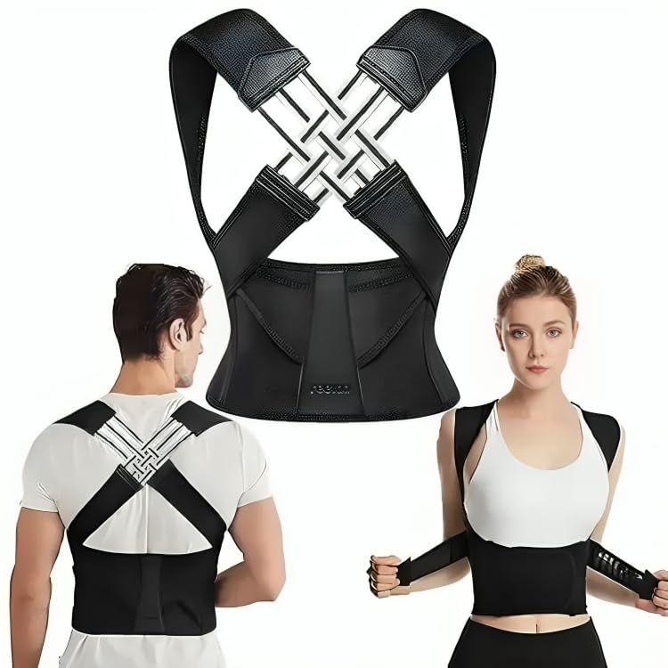 🧍‍♂️ 3-in-1 Adjustable Back Posture Corrector – Pain Relief, Confidence & Spinal Heal