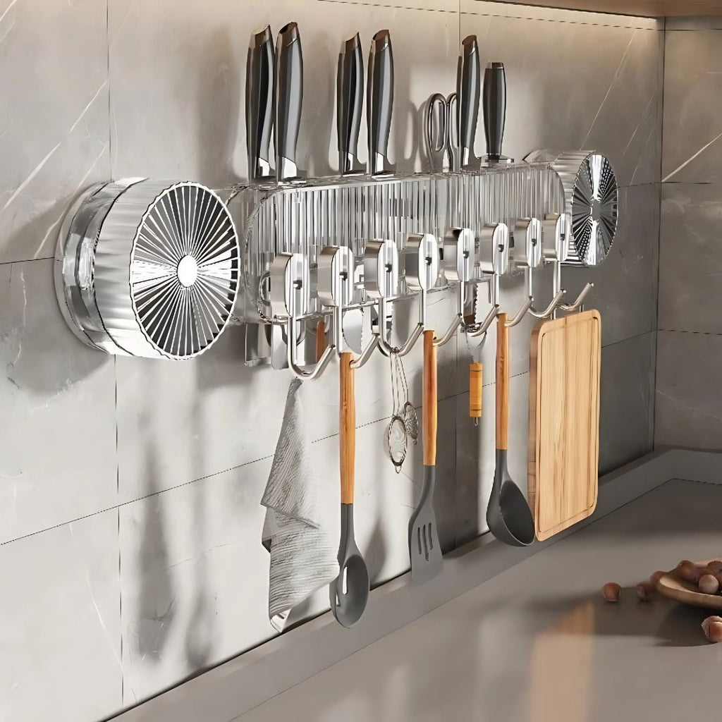 8-Hook Suction Mount for Kitchen & Home – Easy No-Drill Installation