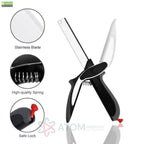 2-in-1 Clever Cutter Kitchen Knife & Food Chopper | Stainless Steel Blade with Built-in Chopping Board