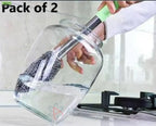 2-in-1 Deep Cleaning Toilet & Bottle Jar Scrubber Brush Set | High Quality Steel & Plastic | (Pack of 2)
