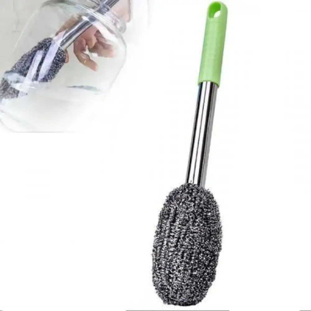 2-in-1 Deep Cleaning Toilet & Bottle Jar Scrubber Brush Set | High Quality Steel & Plastic | (Pack of 2)