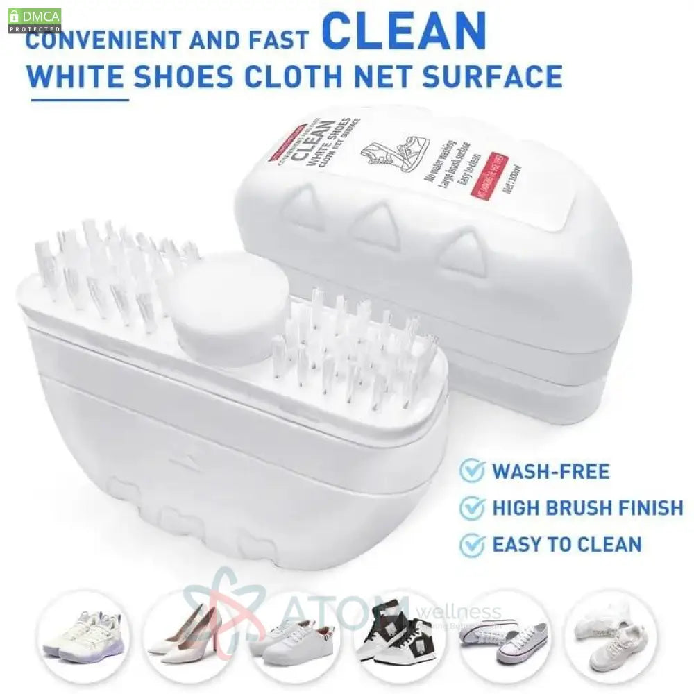2-in-1 Multifunctional Shoe Cleaner Brush | Gentle Soft Bristles for Sneaker Maintenance | Plastic