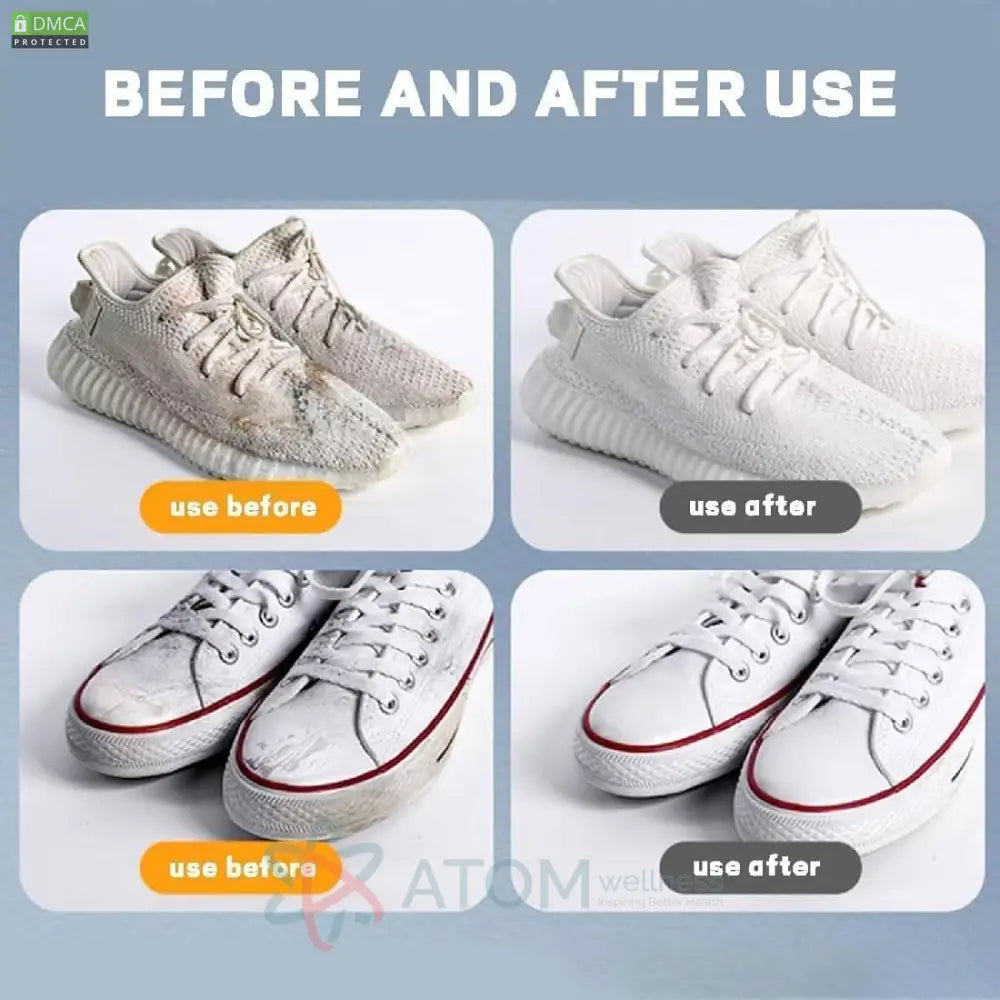2-in-1 Multifunctional Shoe Cleaner Brush | Gentle Soft Bristles for Sneaker Maintenance | Plastic