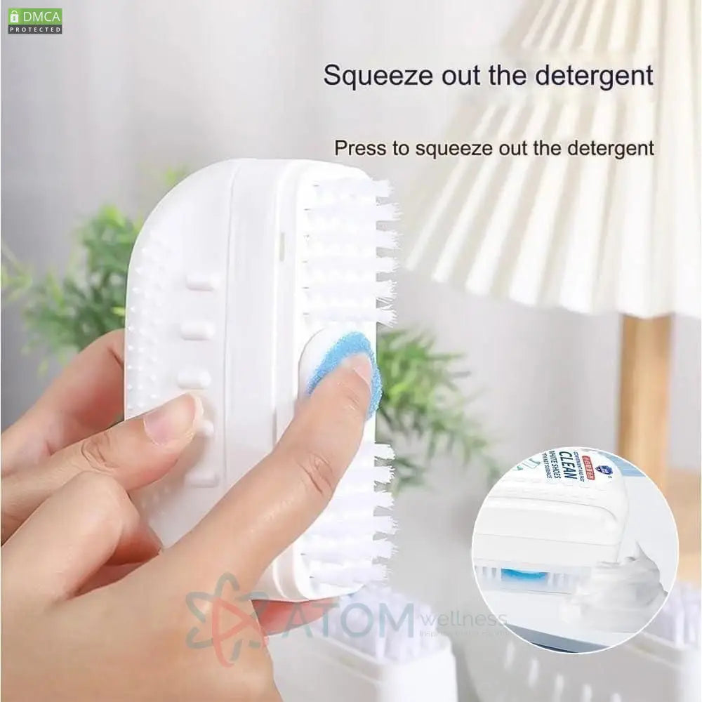 2-in-1 Multifunctional Shoe Cleaner Brush | Gentle Soft Bristles for Sneaker Maintenance | Plastic