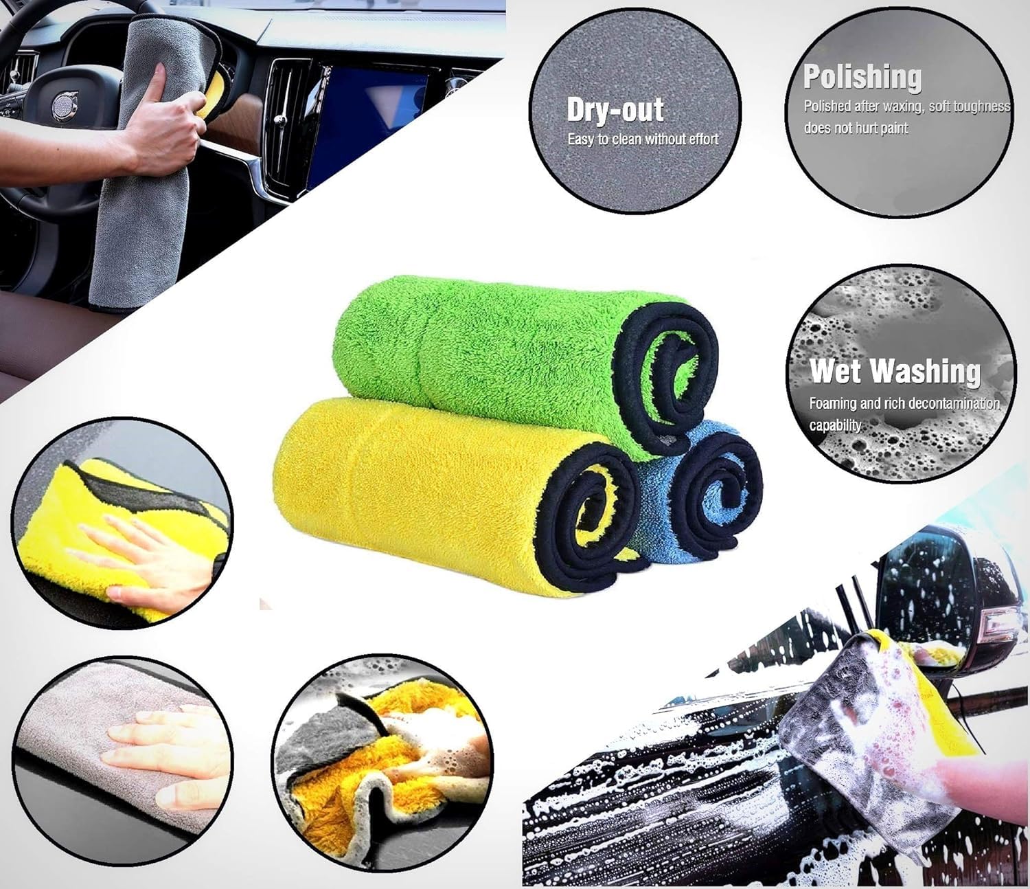 All-Purpose Ultra Absorbent Microfiber Towel – Home & Vehicle Use (650 GSM)