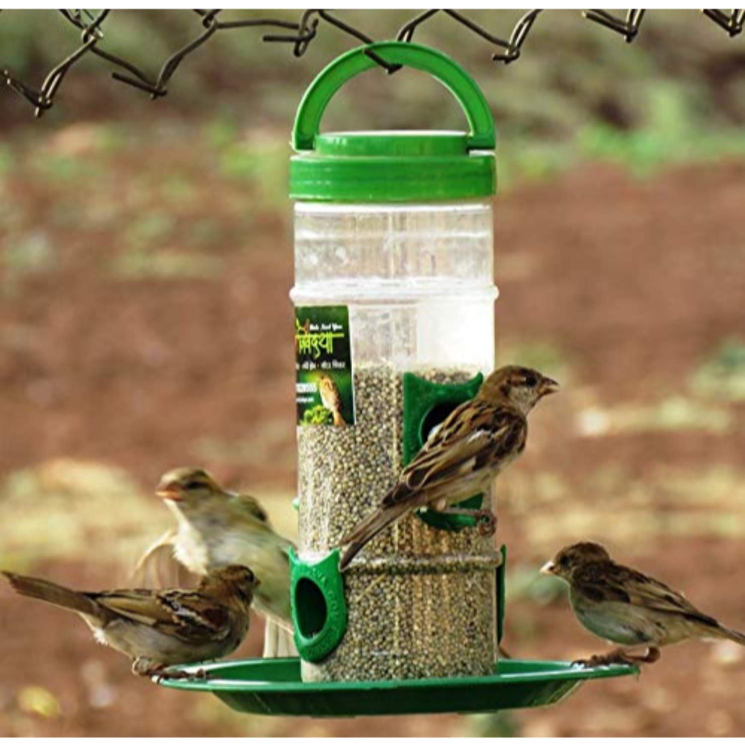 Premium Hanging Bird Feeder – Transparent Outdoor Seed Dispenser for Garden & Balcony
