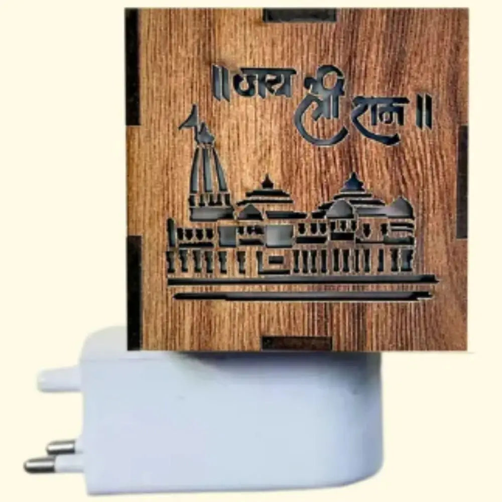 3-in-1 Ayodhya Ram Mandir Aroma Burner & Wooden Night lamp