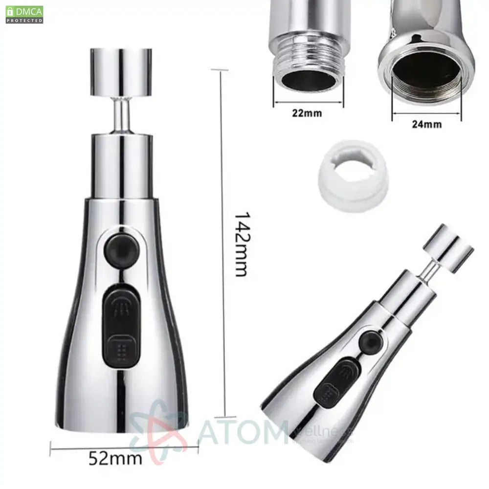 3-Mode Kitchen Sink Faucet with Pull-Down Spray | Polished Chrome Stainless Steel for Versatile Cleaning
