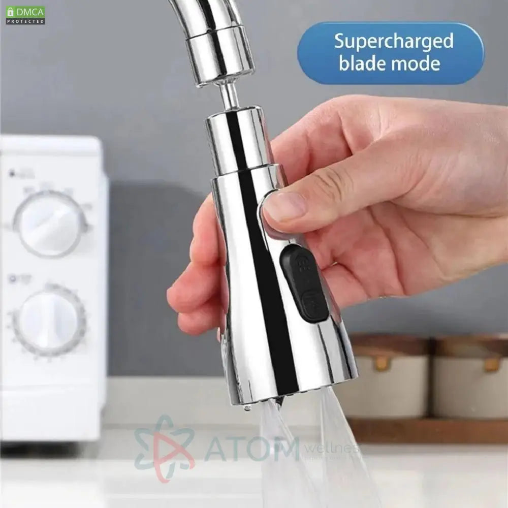 3-Mode Kitchen Sink Faucet with Pull-Down Spray | Polished Chrome Stainless Steel for Versatile Cleaning