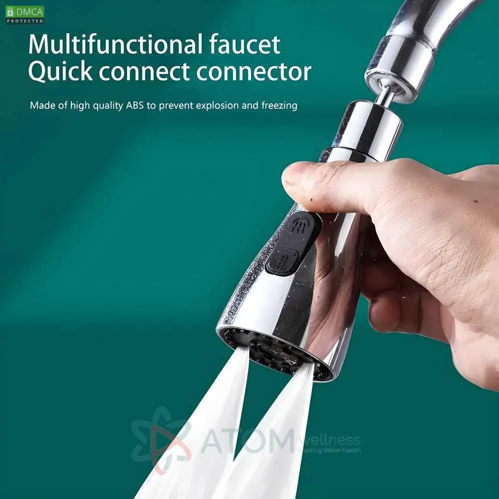3-Mode Kitchen Sink Faucet with Pull-Down Spray | Polished Chrome Stainless Steel for Versatile Cleaning