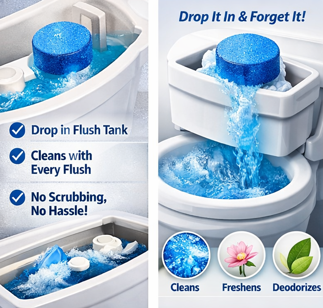🧼 Automatic Toilet Cleaner — Powerful Self-Cleaning Solution - Pack of 10