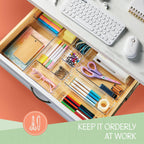Clear Drawer Organizer Set