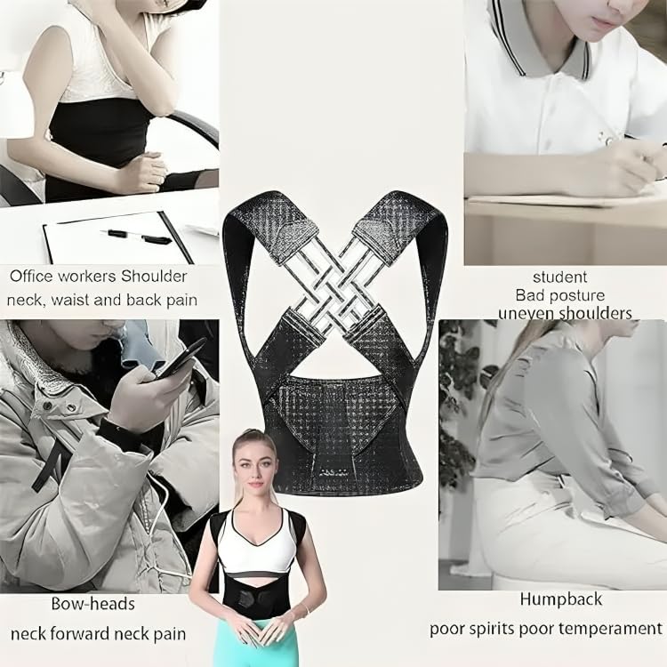 🧍‍♂️ 3-in-1 Adjustable Back Posture Corrector – Pain Relief, Confidence & Spinal Heal