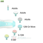 6 in 1 Electric Baby Nail Clipper Polisher with LED Light