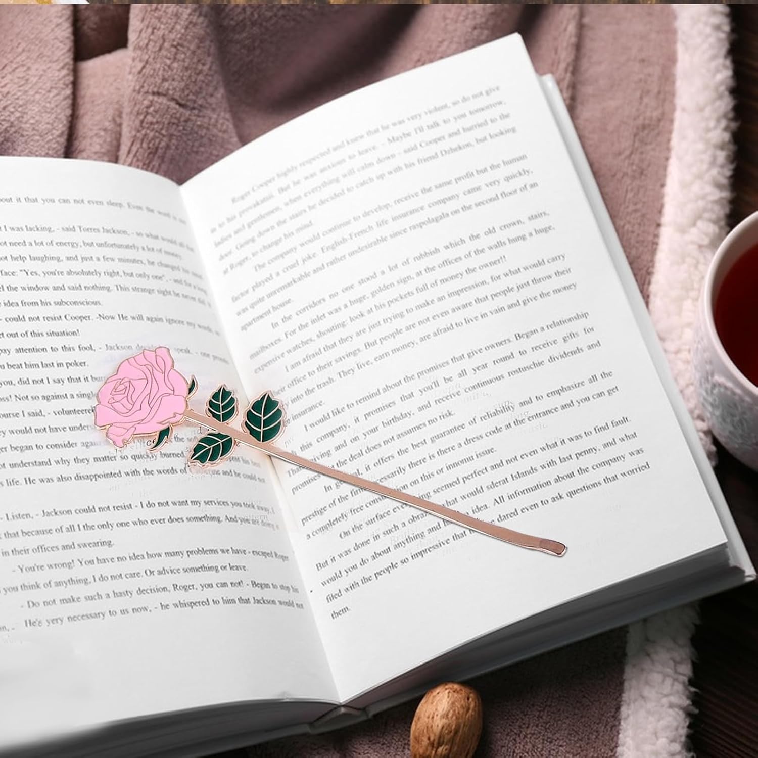 Metal Rose Book Mark